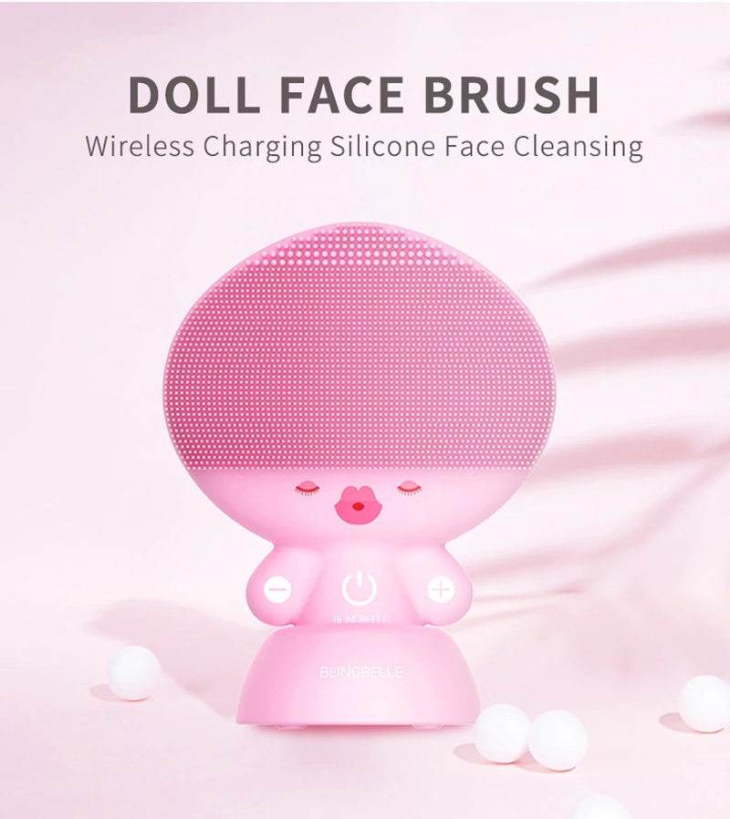 Máy rửa mặt và massage da mặt sóng siêu âm Blingbelle Doll BS026 - Hàng nhập khẩu