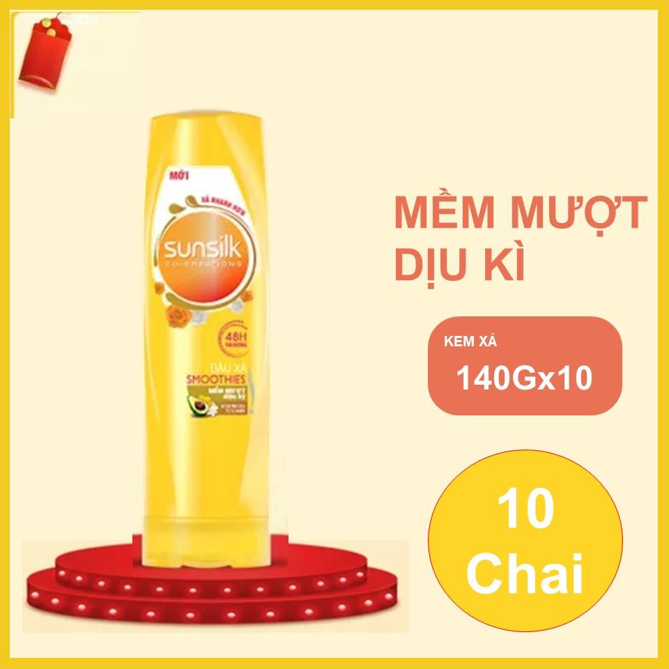 Combo 10 Dầu xả Sunsilk Mềm mượt diệu kỳ (Vàng) 140g