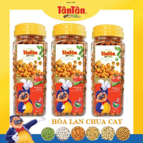 Đậu hòa lan chua cay Tân Tân 190g - Combo 3 Hũ