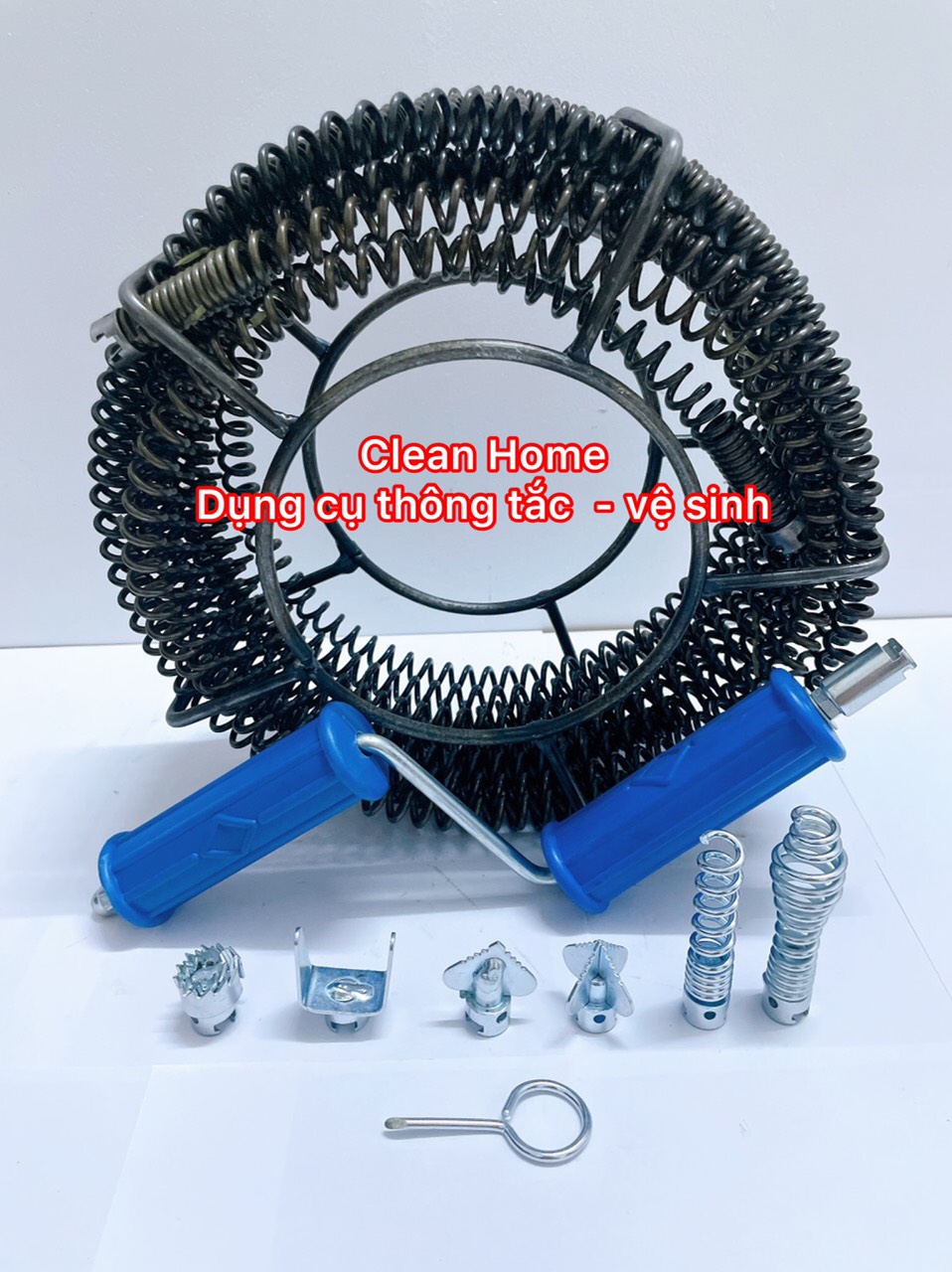 Dây Thông Tắc Cống Lò Xo Phi 16 Dùng Tay Quay