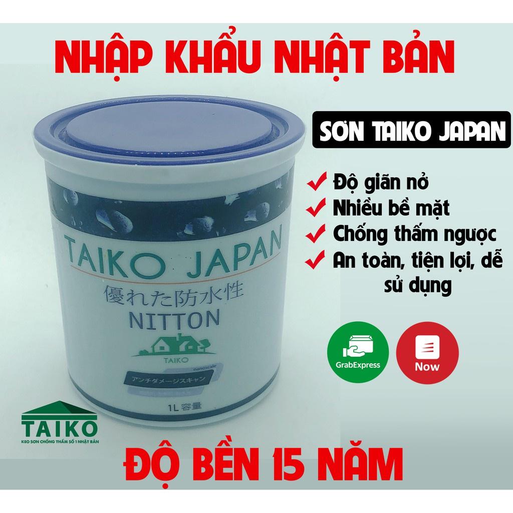 Sơn Chống Thấm TAIKO NITTON - Chống thấm vết nứt mái nhà, sàn nhà vệ sinh, máng xối, tôn, triệt để (Hiệu quả hơn khi pha với xi măng)