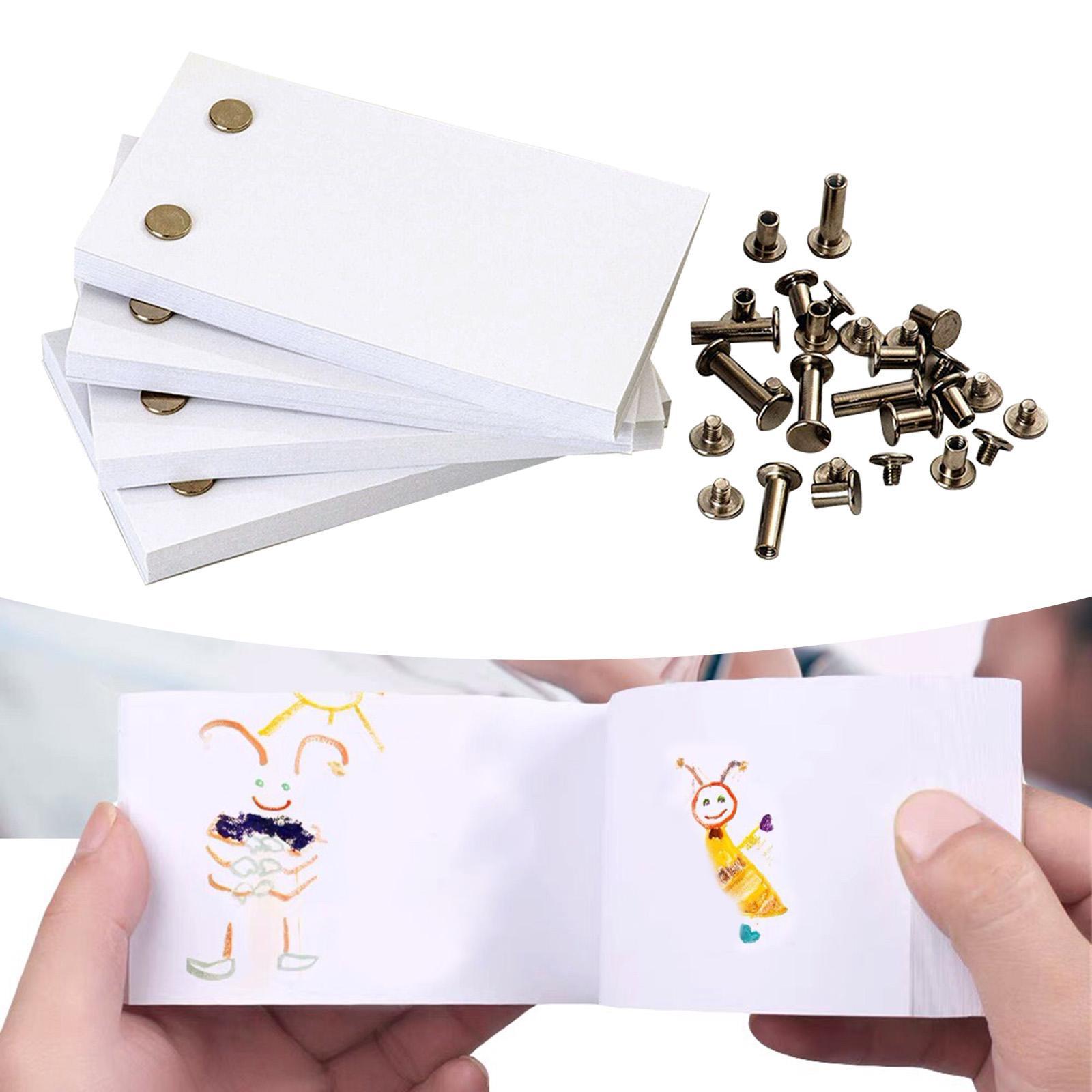 Blank  Paper with Holes Pages Flipbook Animation Paper