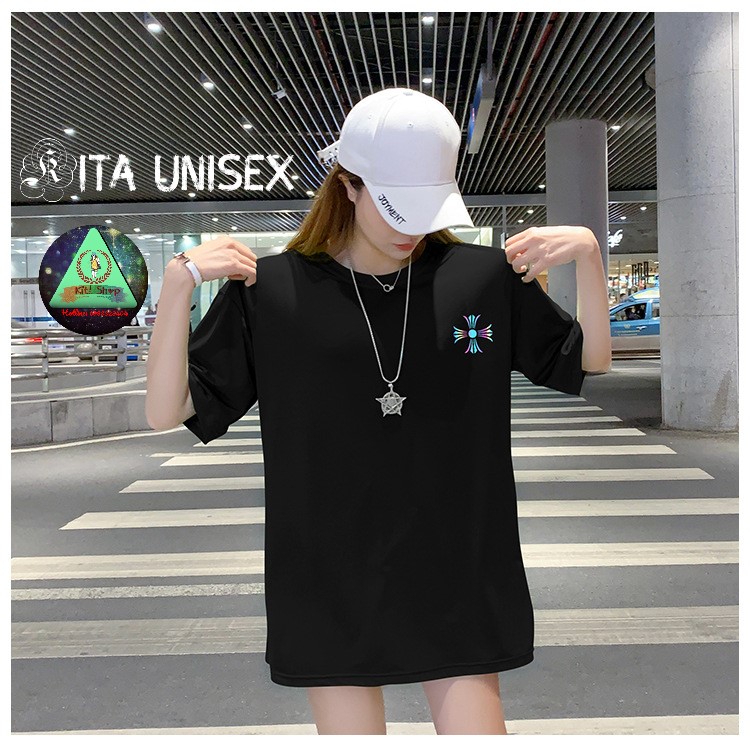 Áo thun phản quang nam nữ tay lỡ form rộng freesize Kita Unisex - THÁNH GIÁ