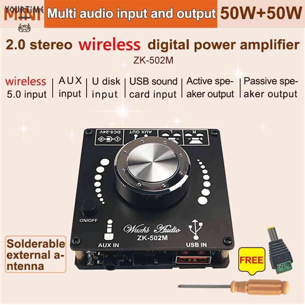Bảng Mạch Khuếch Đại Âm Thanh ZK-502M Mini Bluetooth 5.0 50WX2
