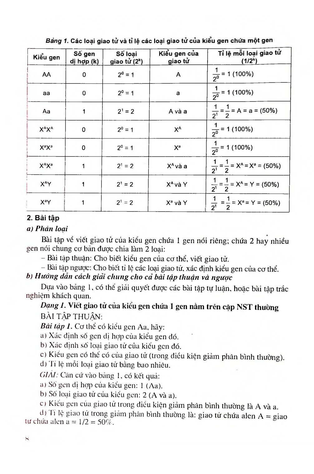 Hướng dẫn giải bài tập tự luận môn Sinh học - Phần:  Các quy luật di truyền