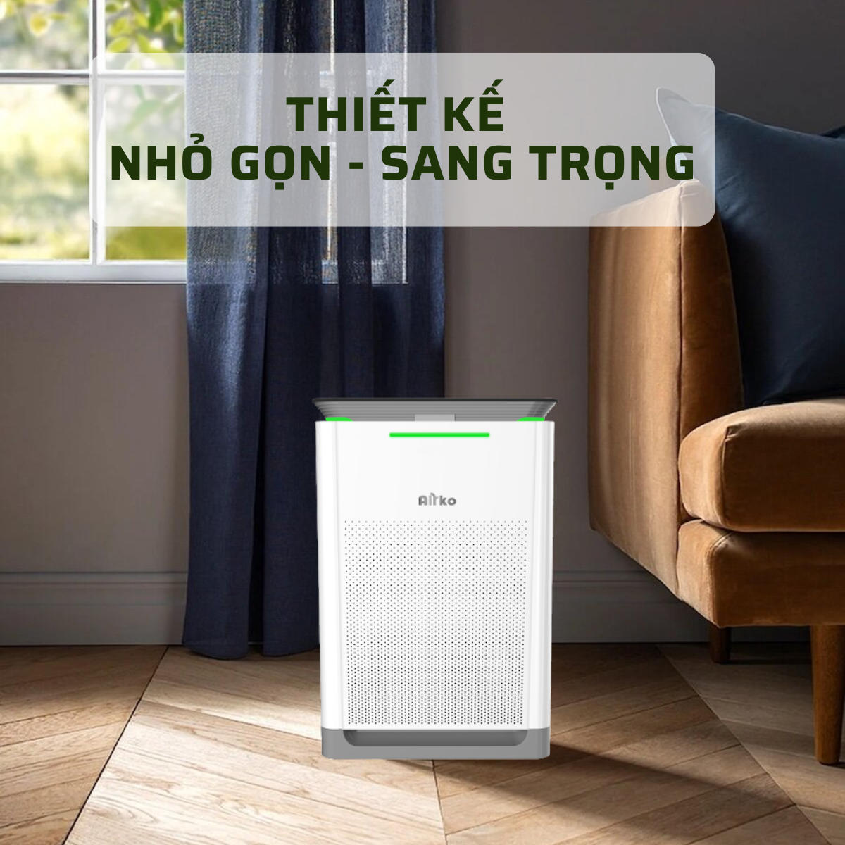 Máy lọc không khí và bù ẩm chính hãng Airko AK50M-R (60m2)/ Tính năng thông minh/ SP thiết yếu cho gia đình và Văn phòng