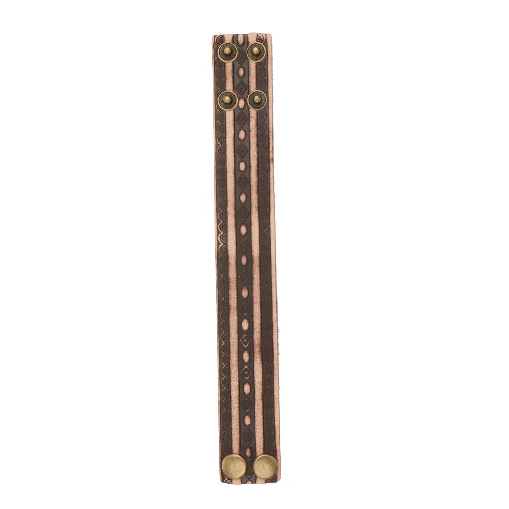 Punk Rock  Leather Men' Bracelet Strap Belt Cuff Wrist Band