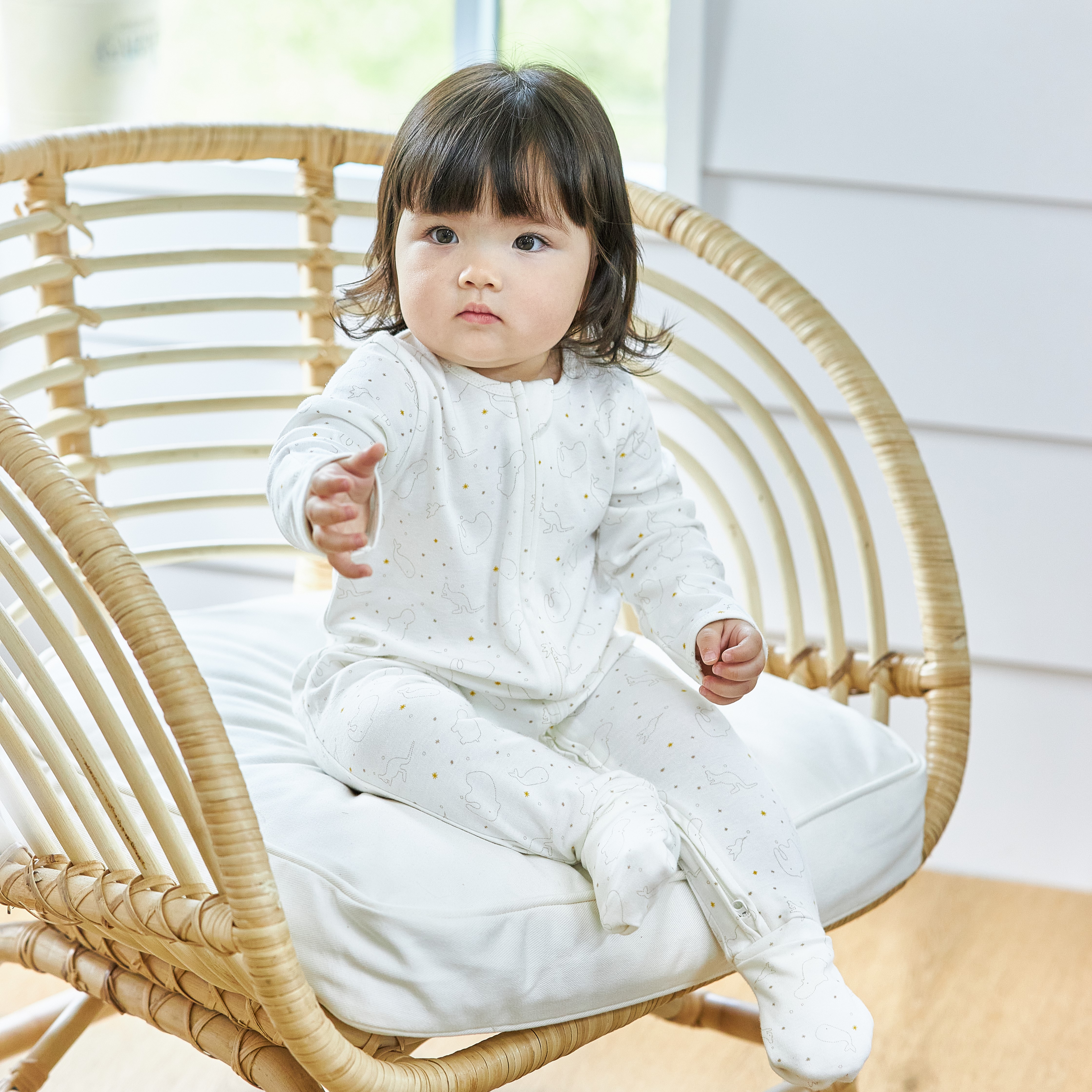 Áo liền quần bé trai bé gái 3 - 18 tháng vải cotton in hình động vật dễ thương TJMP1-1559 | OETEO Whole New World