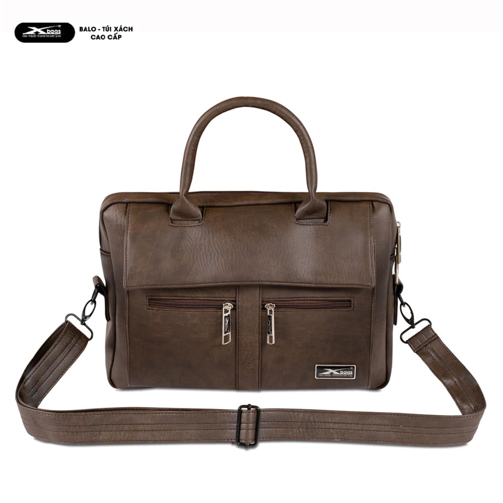 Cặp Công Sở Xbags Lavish Xb4301 Da Cao Cấp Màu Nâu, Chống Va Đập, Chống Nước, Sang Trọng Chuyên Nghiệp, Đựng Được Laptop 15 Inch!