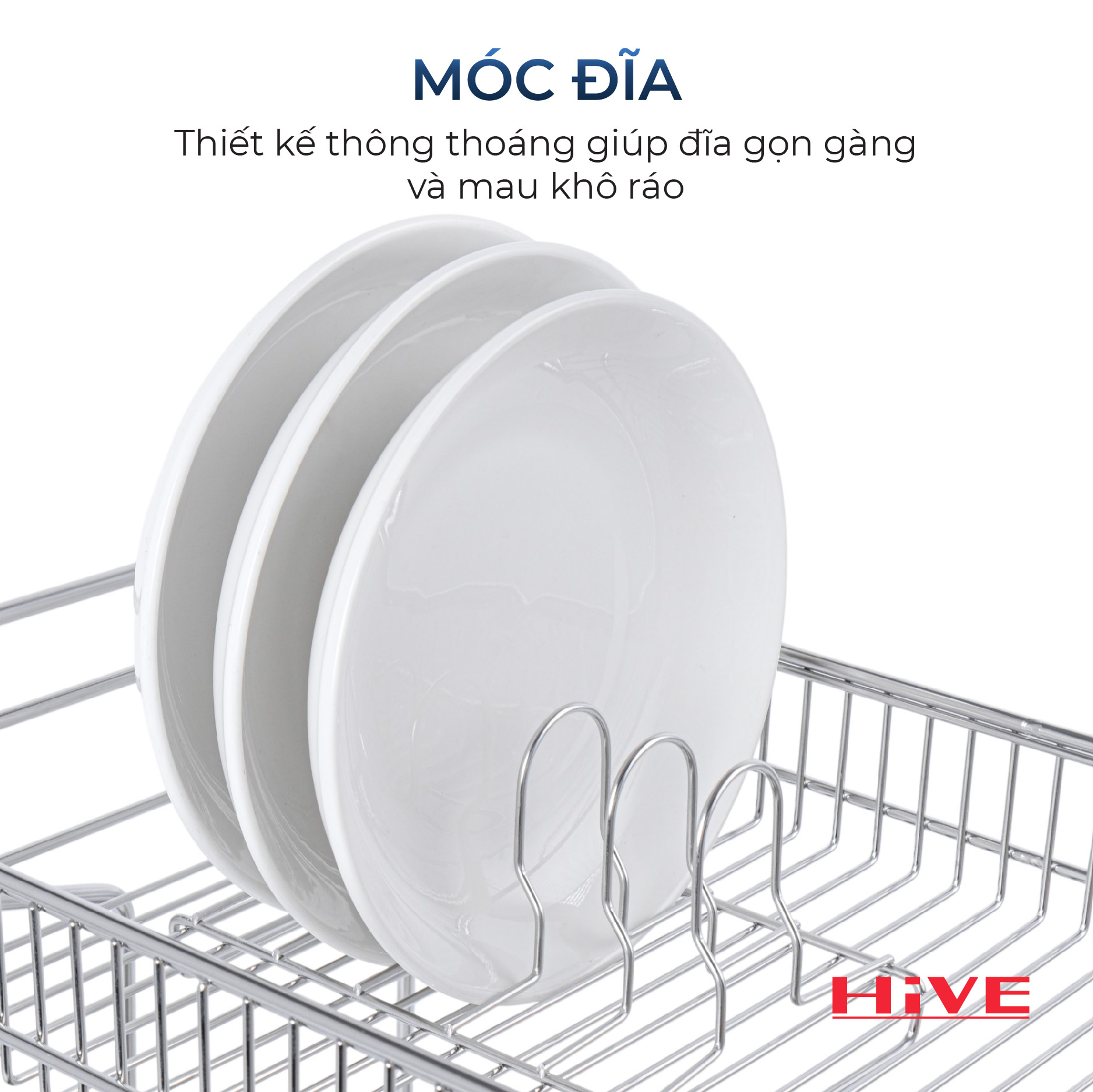 Kệ úp chén bát 2 tầng HiVE SMALL inox 304.