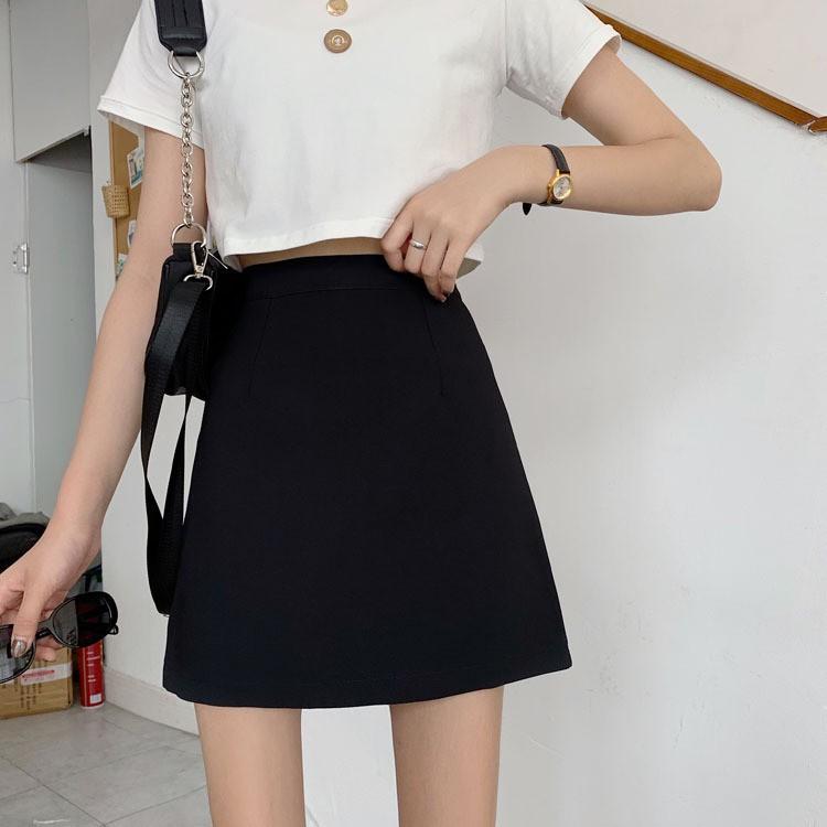 Quần váy chữ A ngắn màu đen CRCAV36
