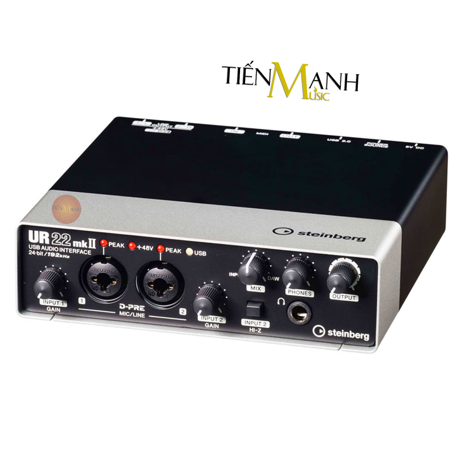 Soundcard Steinberg UR22 MK2 - Sound Card Bộ Thu Âm Thanh và Livestream MK-II  Audio Interface MKII Hàng Chính Hãng - Kèm Móng Gẩy DreamMaker