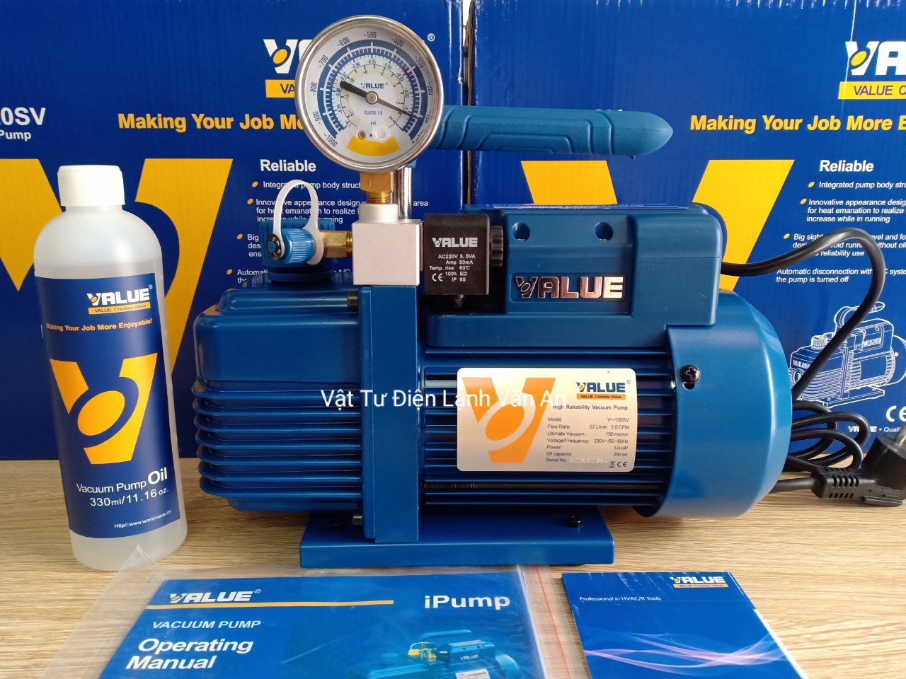 Máy hút chân không VALUE 2.0 CFM-VI 120SV-có đồng hồ báo áp