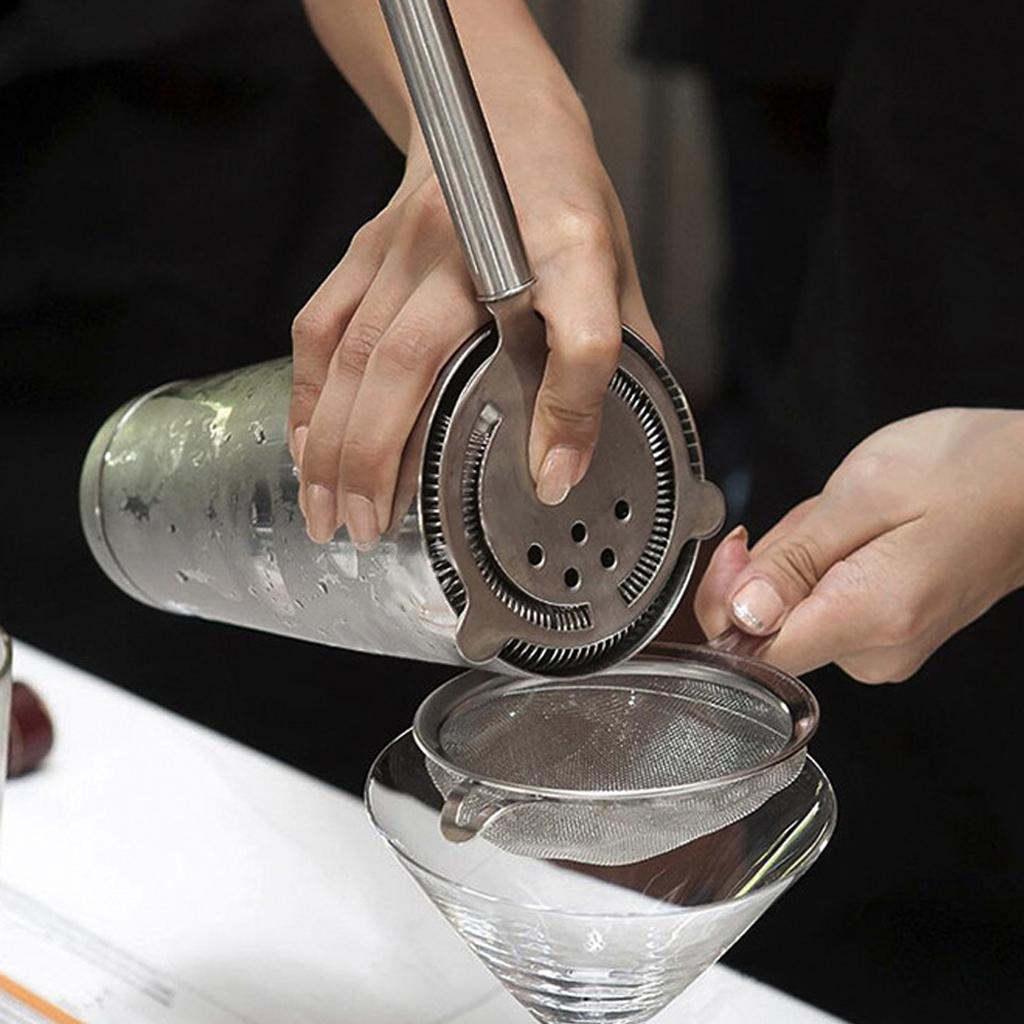 Cocktail Strainer Stainless Steel Strainer Bartenders Bar silvery