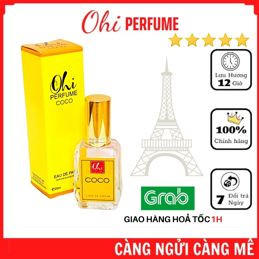 Nước Hoa Ohi 20ml | Hương Thơm Nhẹ - Mùi Hương Lưu Lâu 12H | Phong Cách Nữ Tính Quyến Rũ