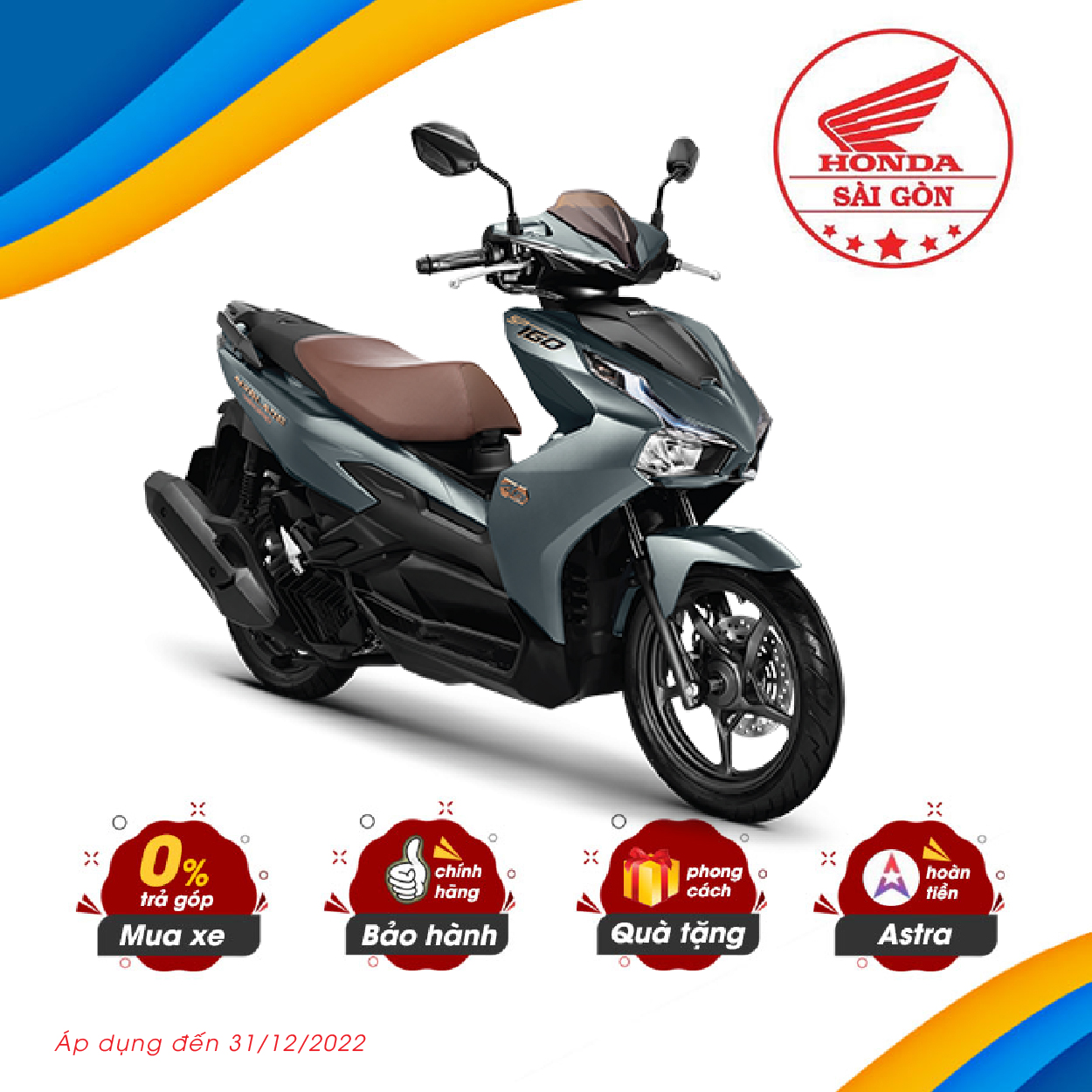 Xe Máy Honda Air Blade (2023) 160cc - Phiên Bản Đặc Biệt - Xanh Xám Đen