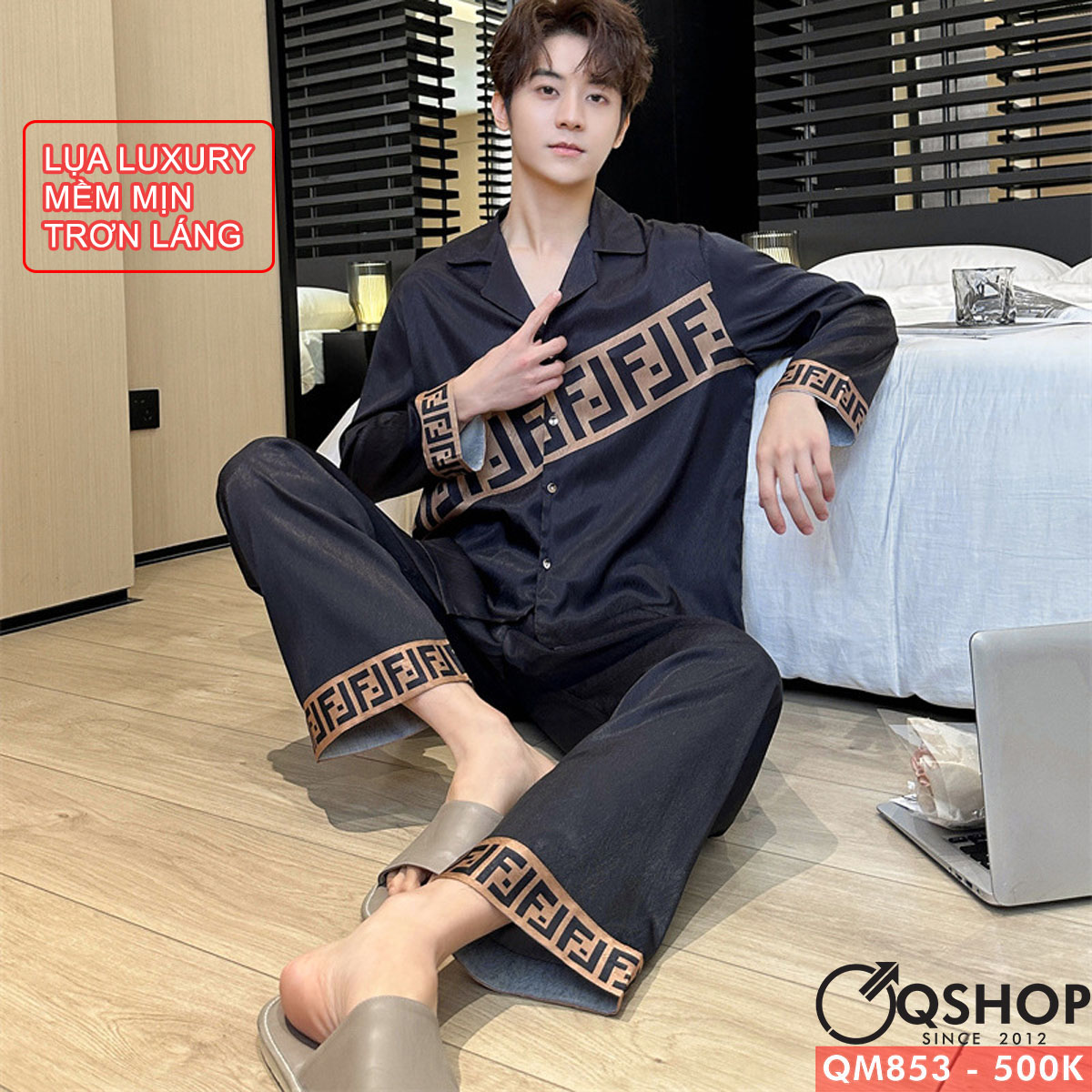 Bộ đồ pijama cặp đồi Luxury tay dài QSHOP QM853