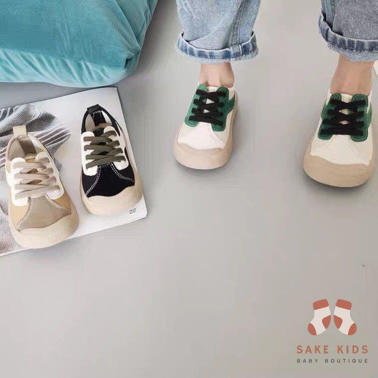 Giày thể thao bé trai bé gái - Giày cho bé 2-8 tuổi phối màu có dây siêu xinh kiểu dáng Hàn Quốc đế siêu mềm ZX3256