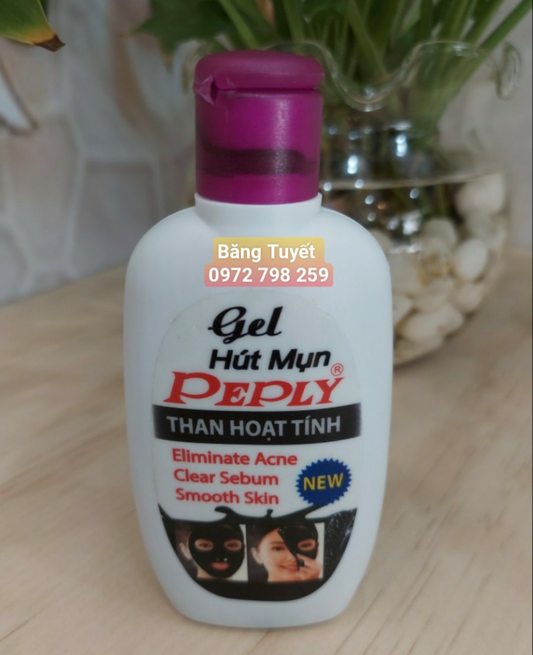 Gel hút mụn than hoạt tính Peply 120g gel lột mụn