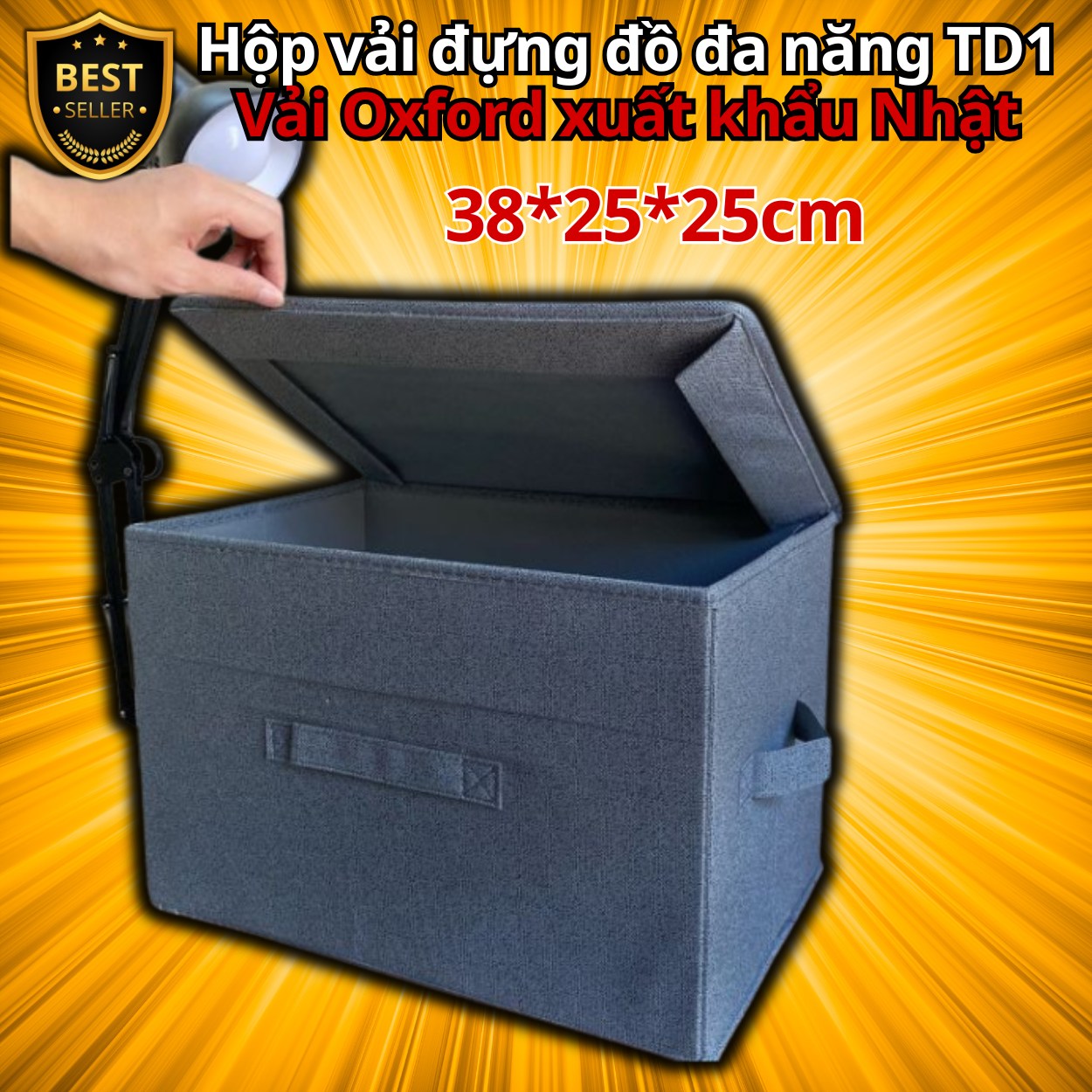 [Loại Xịn - Xuất Nhật] Combo 3 Hộp Đựng Đồ Đa Năng TD1 – Túi Vải Đựng Quần Áo Chăn Màn Phong Cách Thụy Điển Sang Trọng, Lịch Sự – Hàng Chính Hãng