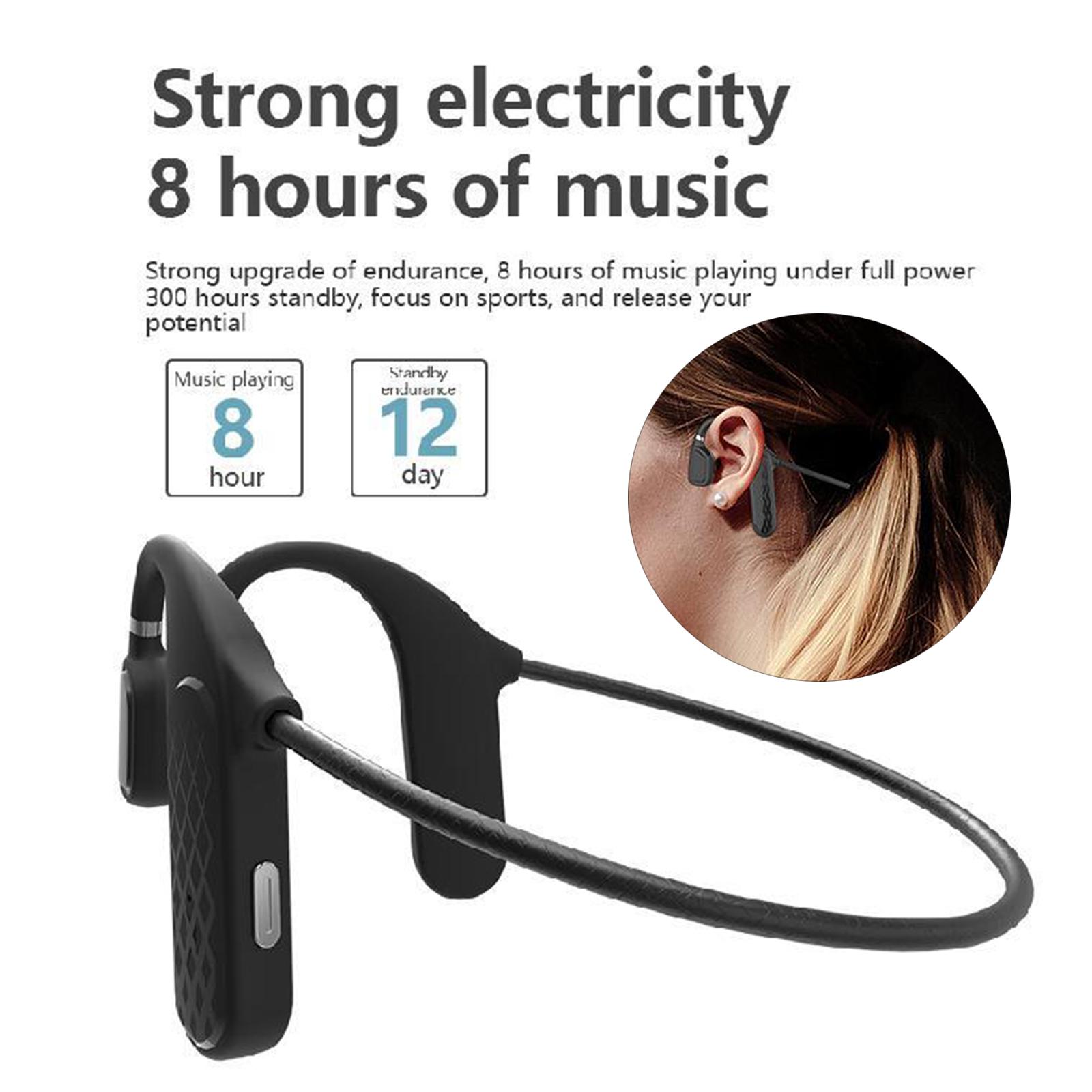 2xBluetooth Bone Conduction Headphones Stereo Sport Earphones Sweatproof
