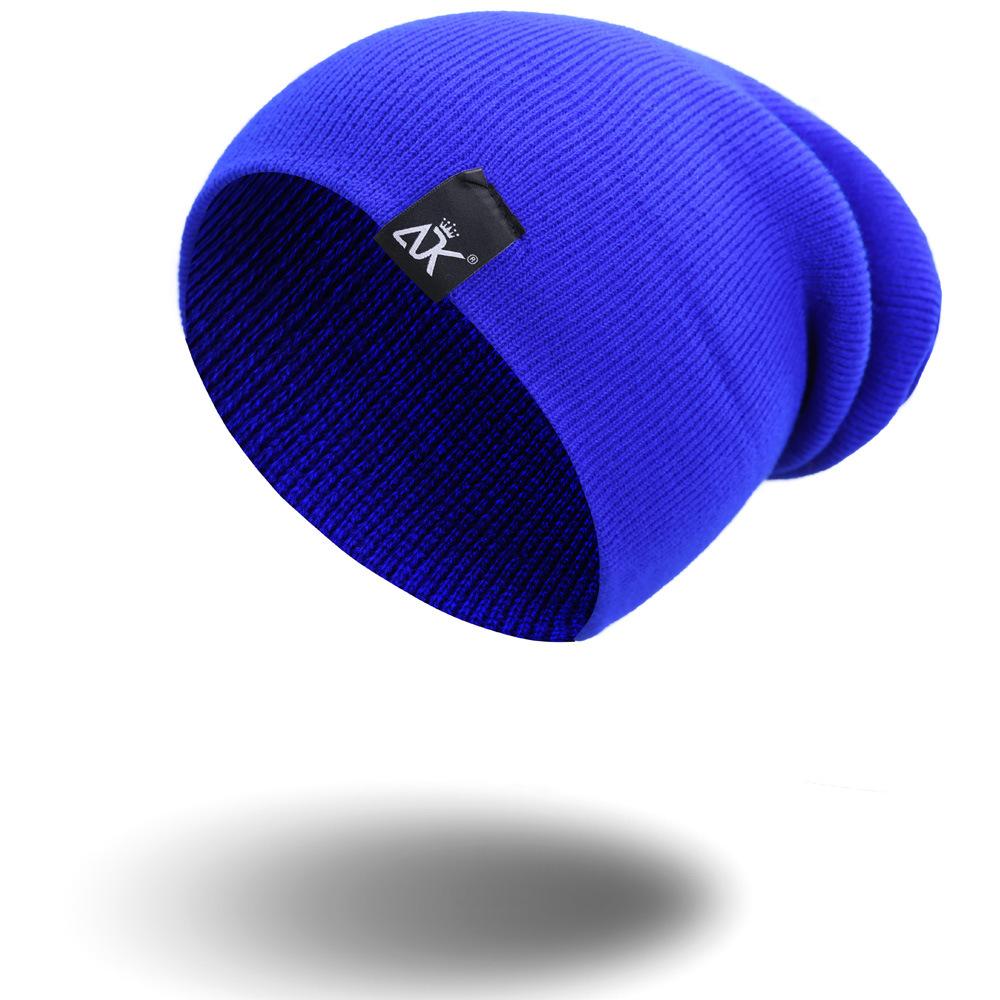 Adk Nón Len Ấm Áp Bò Cho Nam Hip Hop Mùa Đông Nón Unisex Màu Bonnet Thường Ngày Skullies Beanies Mùa Thu mũ Lưỡi Trai Cho Người Lớn Color: Light blue