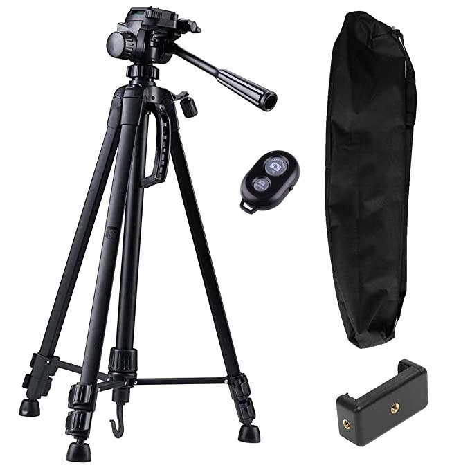 Tripod máy ảnh, điện thoại Weifeng WT-3520, khung nhôm cao cấp tải trọng 3kg, có túi đeo, tặng kèm kẹp điện thoại