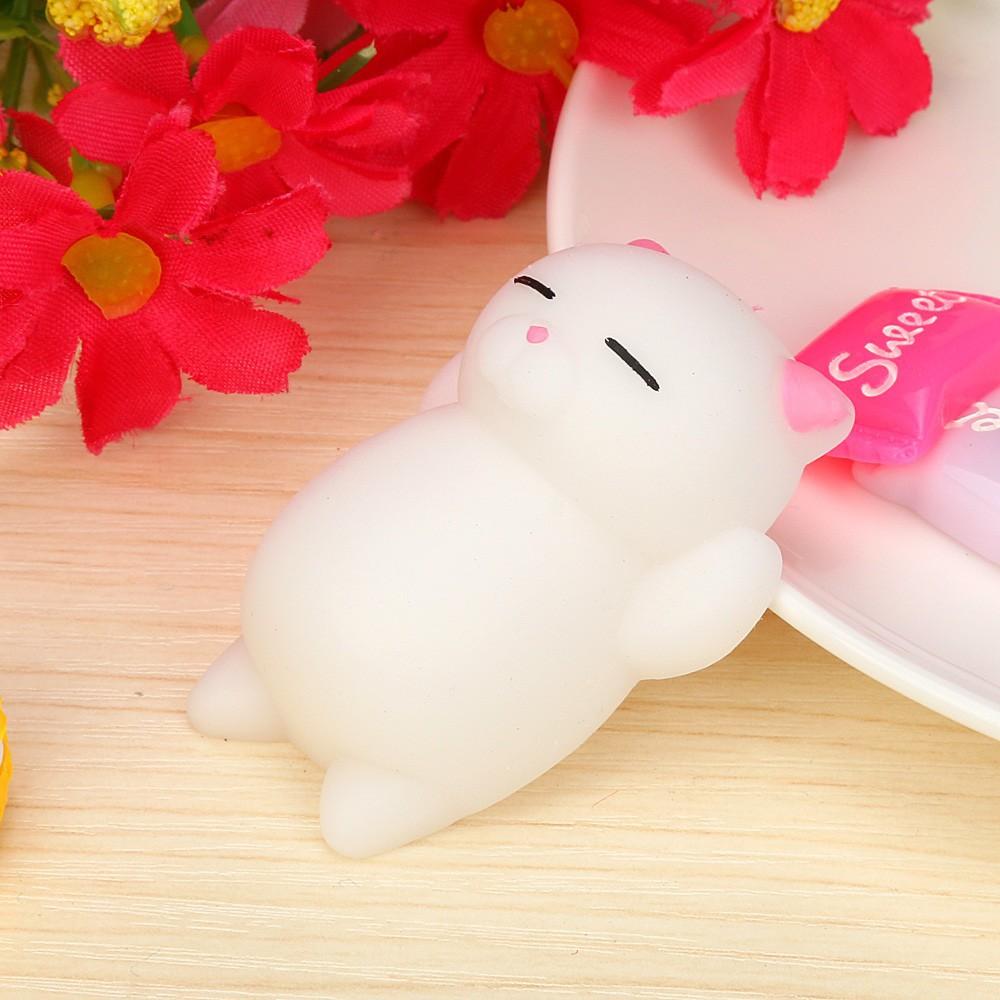 Đồ chơi đàn hồi hình mèo Mochi giúp giảm căng thẳng shop squishy