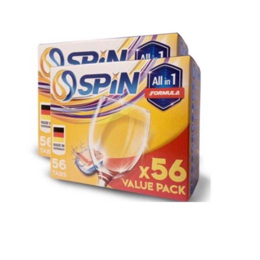 Viên rửa bát hiệu Spin 11 in 1, hộp 56 viên- Hàng chính hãng