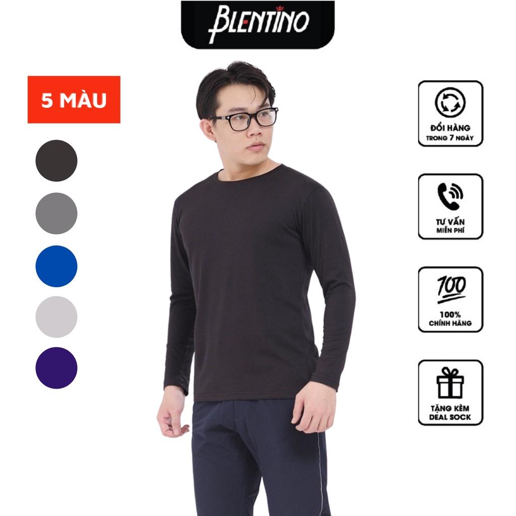 Áo Thun nam thu đông Premium Dài Tay Cổ Tròn Blentino BLTSD-02.Chất Liệu Cotton tự nhiên cao cấp