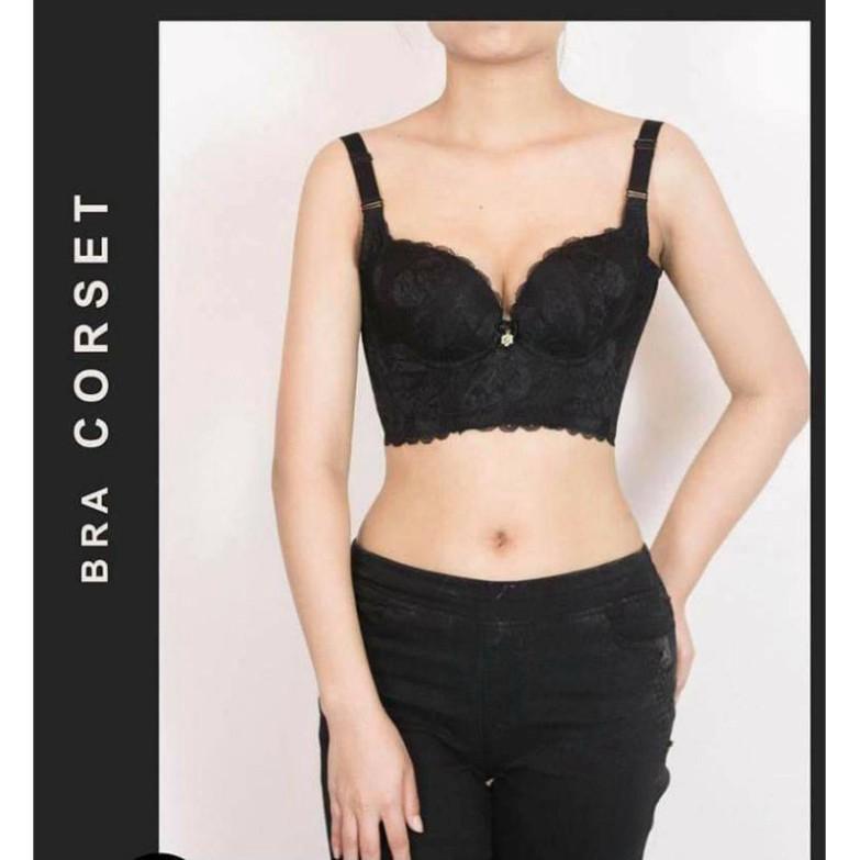 Hình ảnh Áo bra corset cao cấp - Áo lót bản to che mỡ lưng, mỡ nách, có gọng, mút dày phù hợp cho cô nàng ngực nhỏ