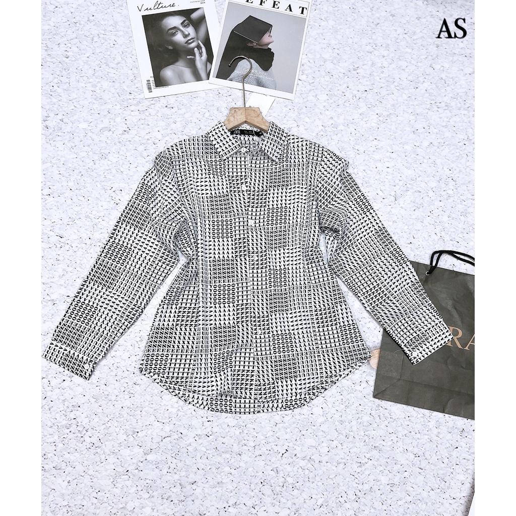 SSHOP XU HƯỚNG - ÁO SƠ MI HOẠ TIẾT CHỮ CHO NỮ