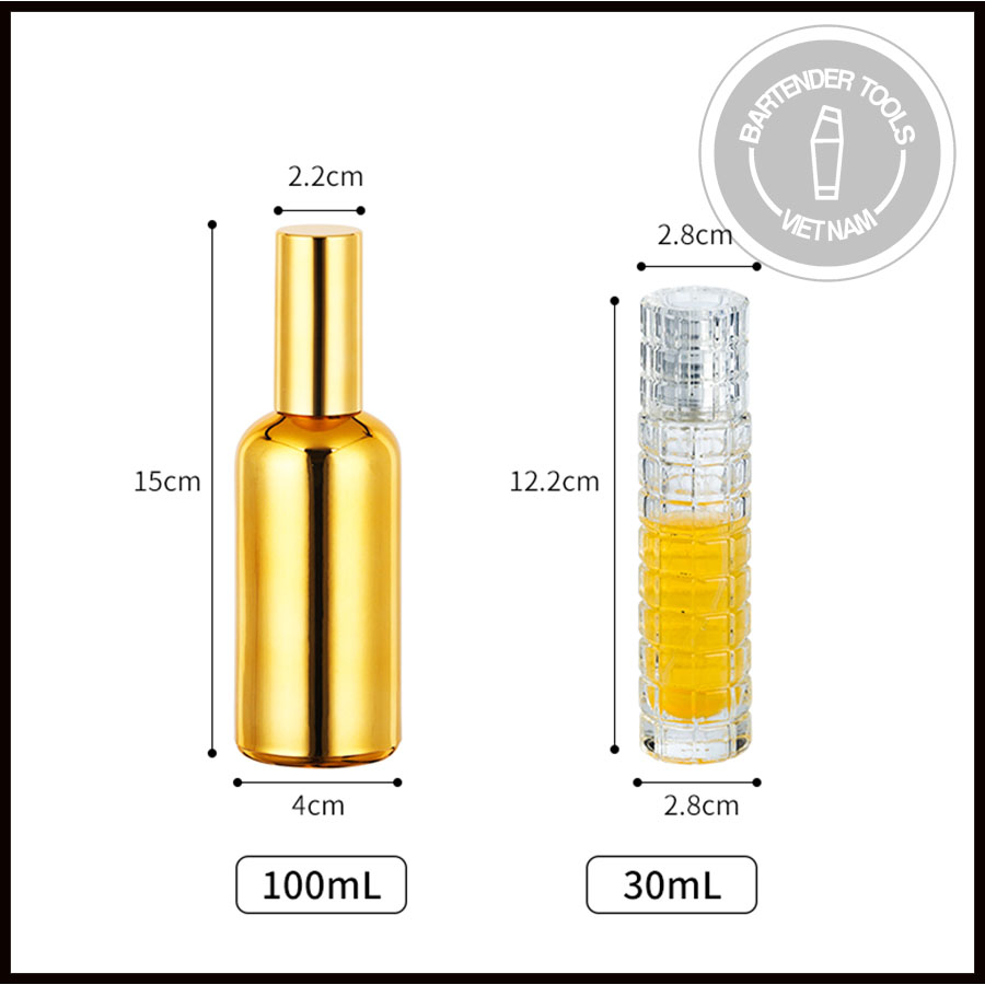 Bình xịt phun sương martini cocktail 100ml