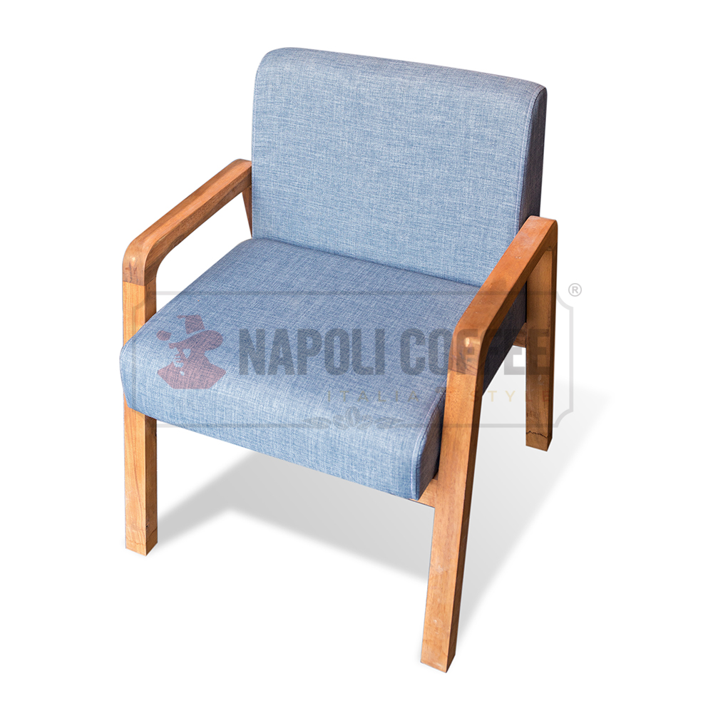 Ghế gỗ nệm thấp tựa lưng nệm Napoli - GHẾ GỖ CAO CẤP