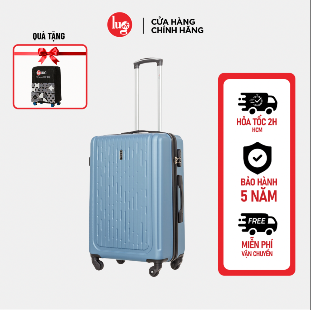 Vali Nhựa Lug Aber S20S24S28 Mhl010 Nhựa Abs Hạn Chế Trầy Xước, Khóa Số Bảo Mật An Toàn - 24 - Light Blue