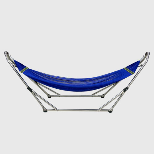 Bộ khung võng Xếp Thái Sơn ống tròn - đầu cong relax (Chất liệu inox) + võng lưới ( HÀNG CHÍNH HÃNG - ĐỔI TRẢ MIỄN PHÍ )