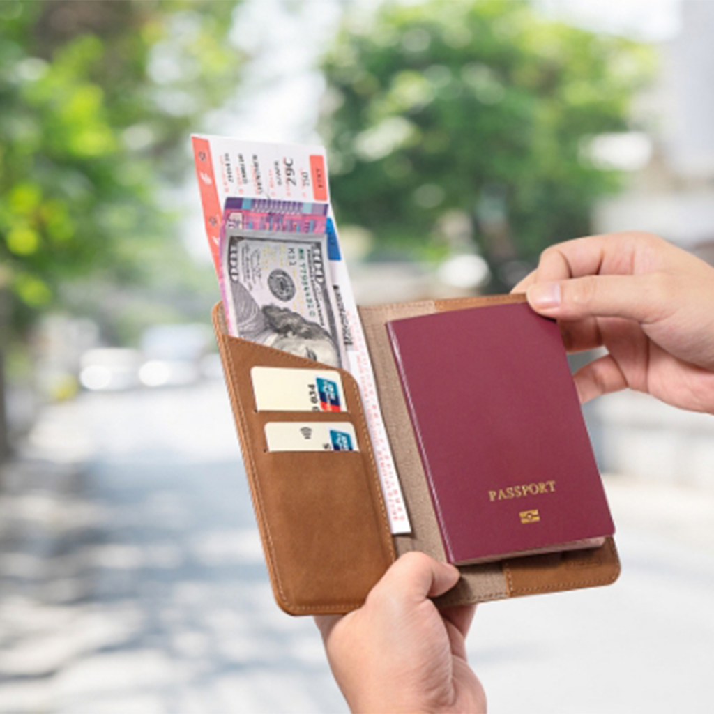 Bao da hộ chiếu Mazer 1 tag passport - Hàng Chính Hãng