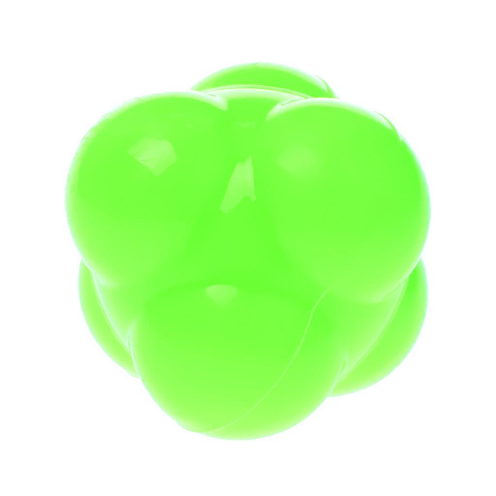 Six-Sided High-Bounce Reaction Ball, for Multi Sports Speed Agility Training Tool - Soft Toughness &amp; Premium - 3 Colors for Selectable