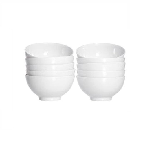 Bộ 10 CHÉN NHỰA MELAMINE TRẮNG CAO CẤP