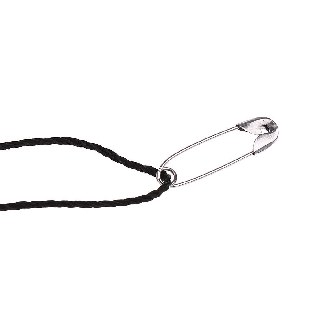 200 Pieces Hang Tag Cotton Fasteners Bullet Pin Tie String 10cm Silver