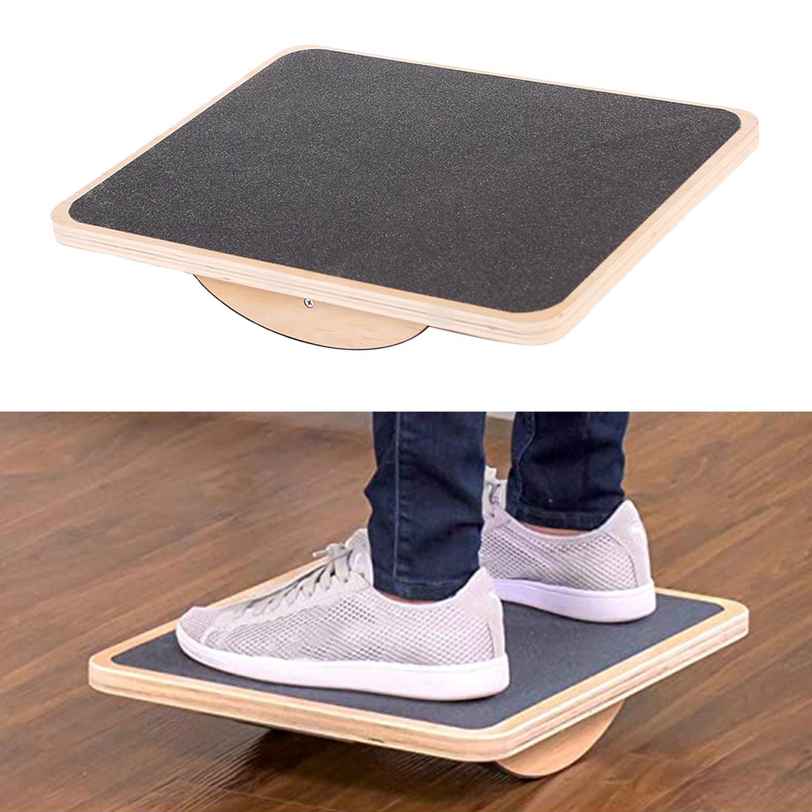 Non-Slip Wooden Wobble Balance Board   Pro Exercise Training