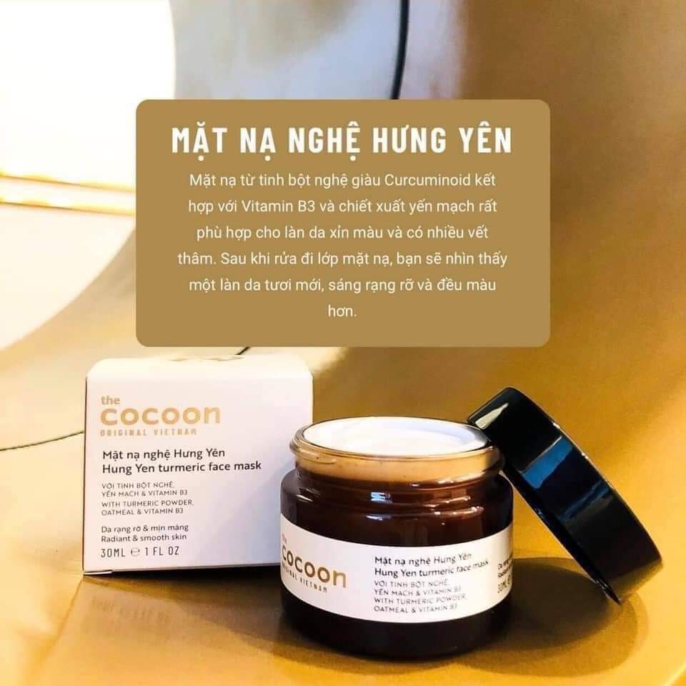 Mặt nạ nghệ Hưng Yên Cocoon giúp da mềm mịn đều màu 30ml - Thanh Mộc Hương Hà Tĩnh