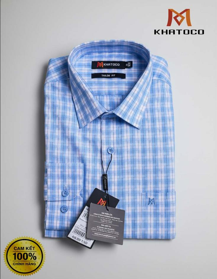 Áo sơ mi nam Khatoco sale 374k ( giá tem 468k)