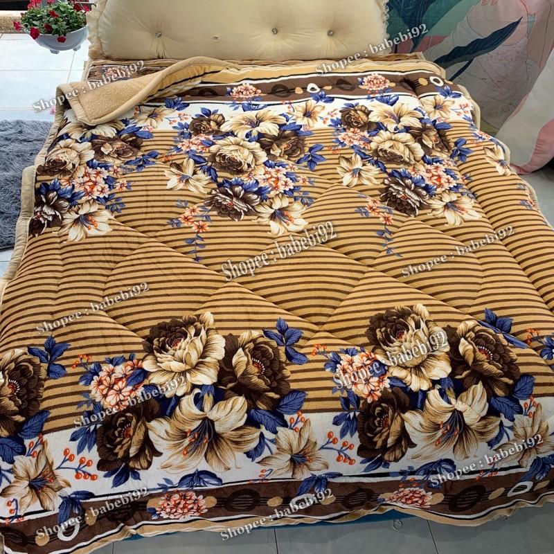 Chăn lông cừu 3 lớp dày siêu ấm phồng êm