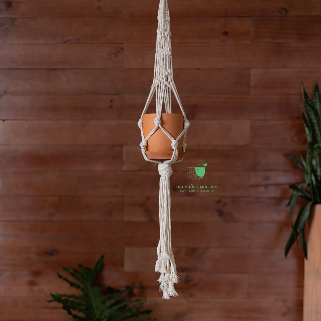 Dây treo chậu cây Macrame trang trí phong cách Bohemian - Trang trí nhà cửa