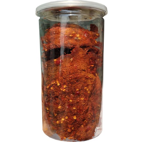 THỊT KHÔ BÒ DẠNG MIẾNG CAY NHẸ - MỖI HŨ 200G