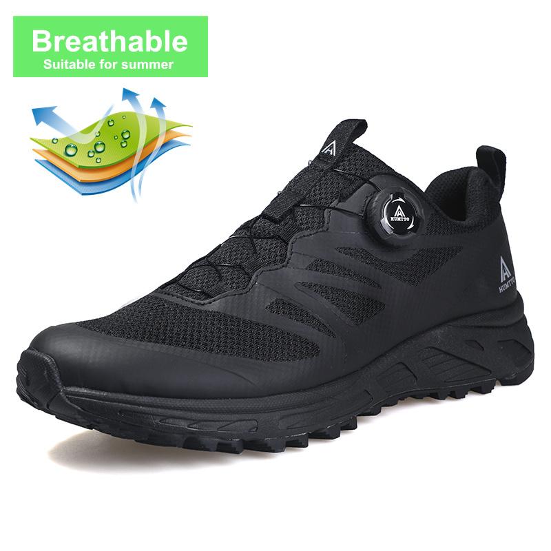 Giày đi bộ đường dài không thấm nước cho nam giới Sneaker Sneaker Sneaker Threatable Trekking Giày thể thao nam bình thường Color: Dark grey 140108A Shoe Size: US 5.5