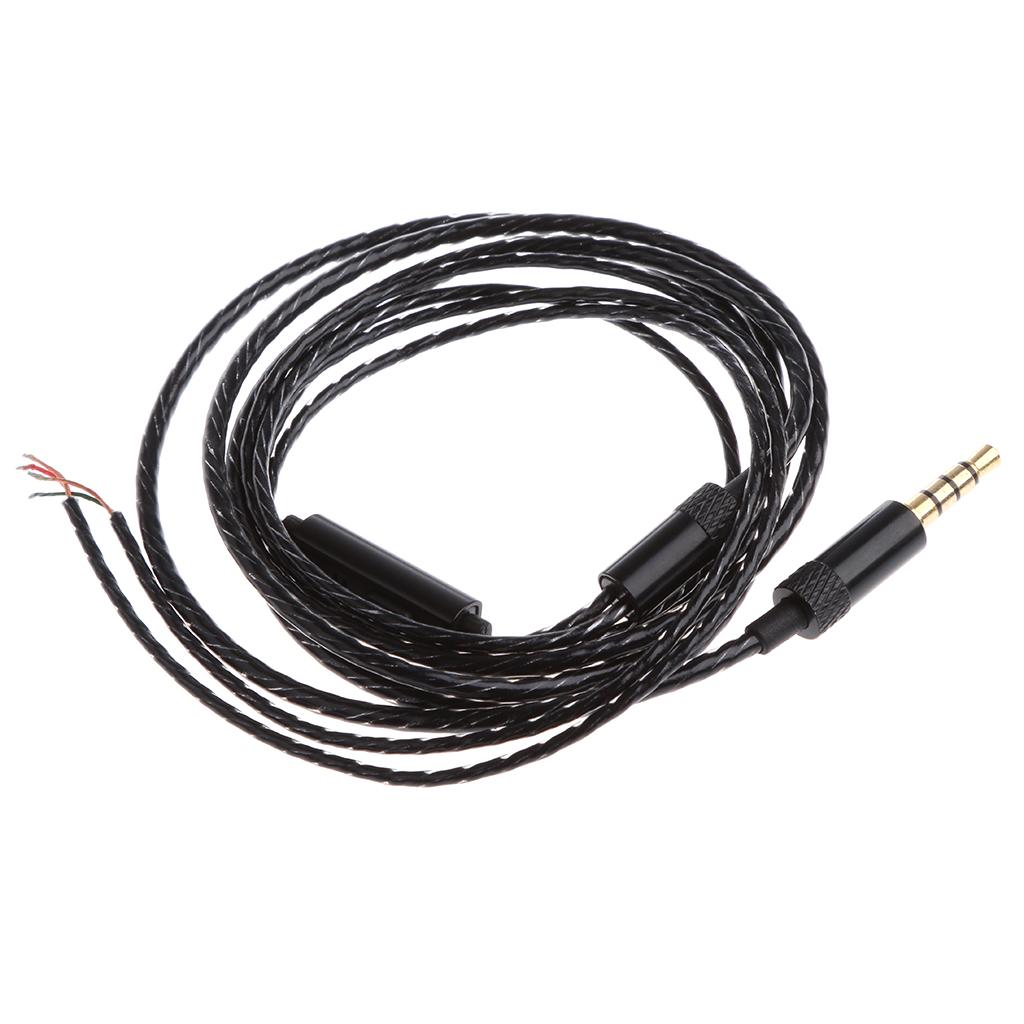 Gold Plated Plug 3.5mm AUX Update Cable OFC Audio Cord Replacement for iPhone iPad iPod DIY