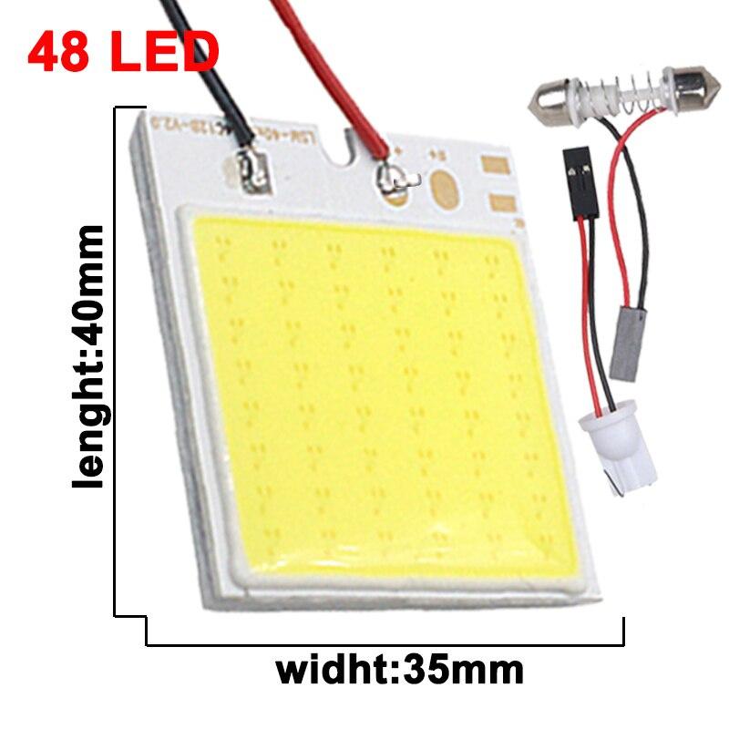 1 Đèn Led Nội Thất Xe Hơi Ánh Sáng Trắng 5w5 T10 W5W Cob 31mm 36mm 69mm 42mm 12v