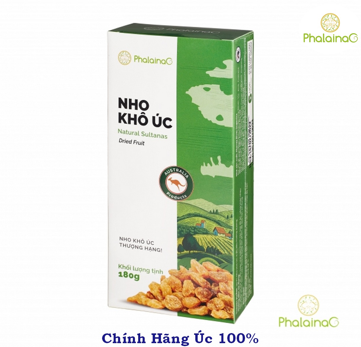 Nho Khô Úc Thượng Hạng Hôp 180g